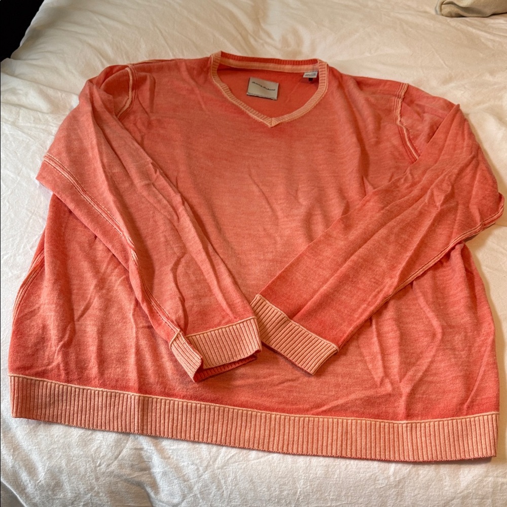 Tommy Bahama Salmon V-Neck Sweater